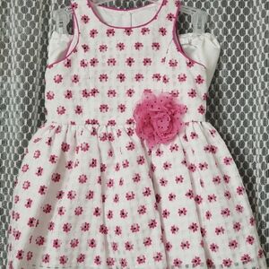 Pippa & Julie girls 18M Pink/White Dress